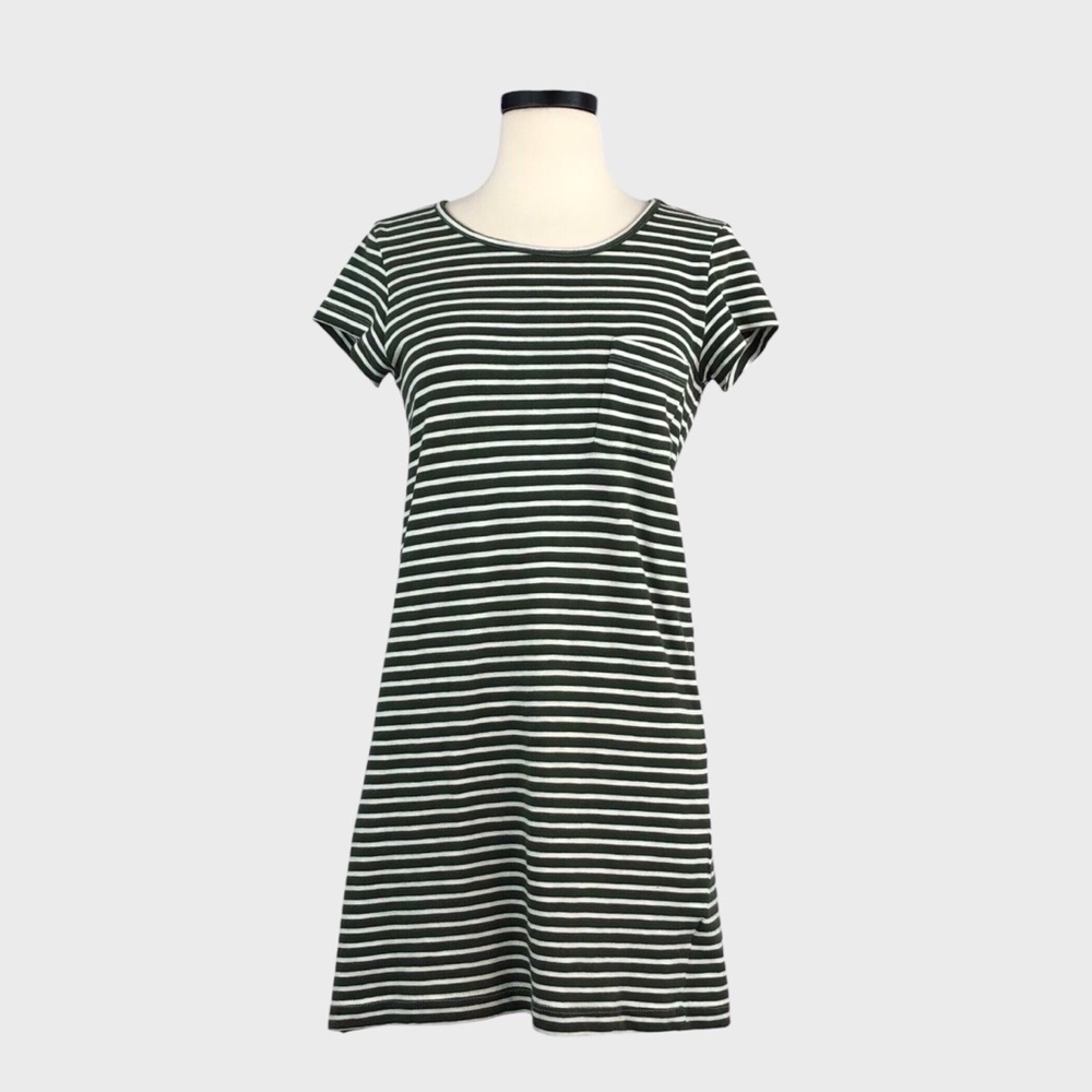 Joie Courtina Striped Cotton Mid-Thigh Tee Dress